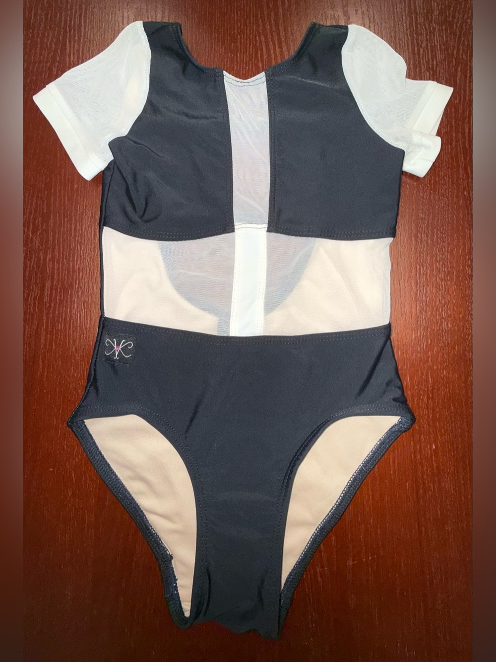 Kandi Kouture Black & White Dance Leotard Size Child Medium (5/6)